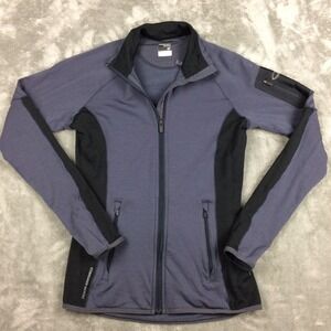 Icebreaker GT Jacket Womens Small Merino Wool Grey Full Zip Hiking Outdoors